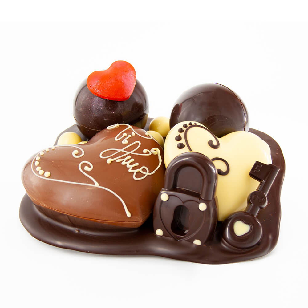 Composizioni San Valentino Regalo personalizzato Cioccolateria Artigianale Valentinis Udine