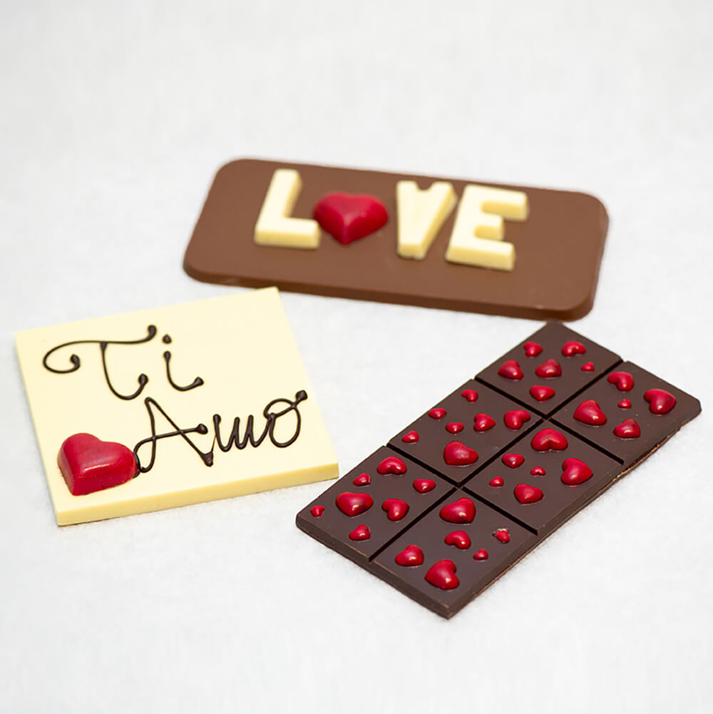 Tavoletta San Valentino Regalo personalizzato Cioccolateria Artigianale Valentinis Udine